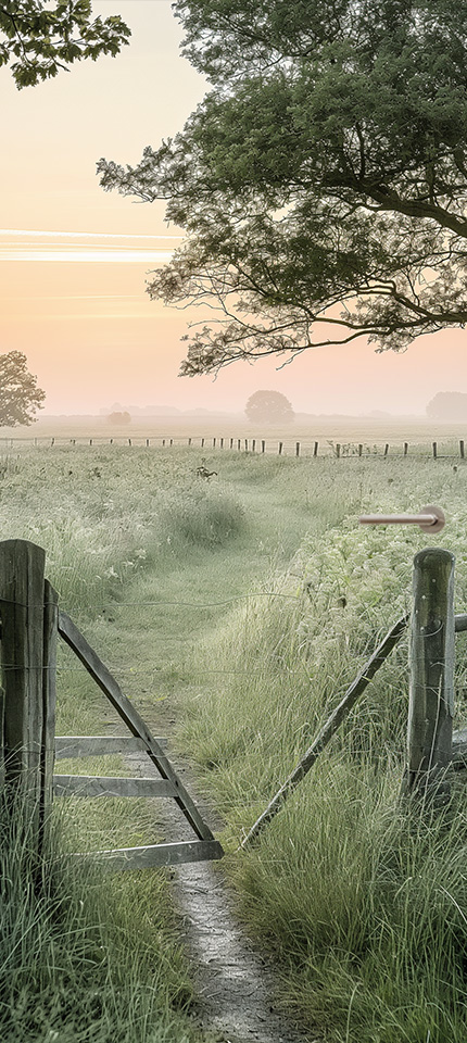 pad naar natuurgebied deursticker poster modern stijlvol plakkers