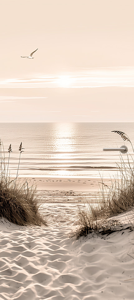 zonsondergang in de duinen deursticker poster modern stijlvol plakkers