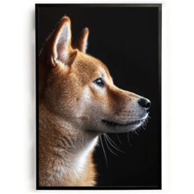 dieren poster shiba hond zwart wit goedkoop ideeen muurdecoratie inspiratie wanddecoratie store woonkamer keuken slaapkamer2