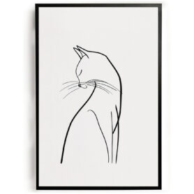 Poster abstracte kat woonkamer kantoor slaapkamer inspiratie