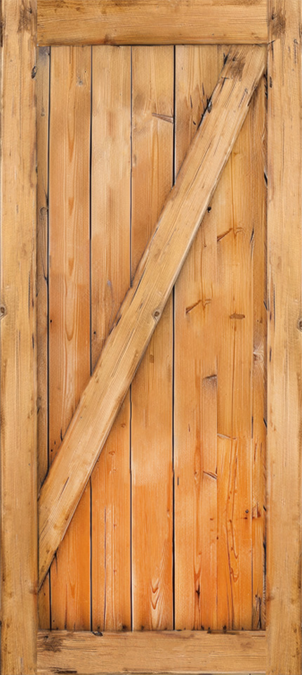 deursticker hout look effect 3d bruin oud poster