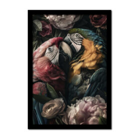 Poster verliefde papagaaien inspiratie slaapkamer woonkamer kantoor