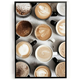 koffie kopjes restaurant woonkamer keuken ideeen inspiratie poster winkel store maken afdrukken ikea bestellen slaapkamer 50x70 30x40 A4 70x100 muur decoratie