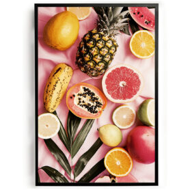 poster fruit roze kleuren woonkamer keuken ideeen inspiratie poster winkel store maken afdrukken ikea bestellen slaapkamer 50x70 30x40 A4 70x100 muur decoratie