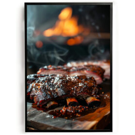 vlees bbq BBQ eten woonkamer keuken ideeen inspiratie poster winkel store maken afdrukken ikea bestellen slaapkamer 50x70 30x40 A4 70x100 muur decoratie