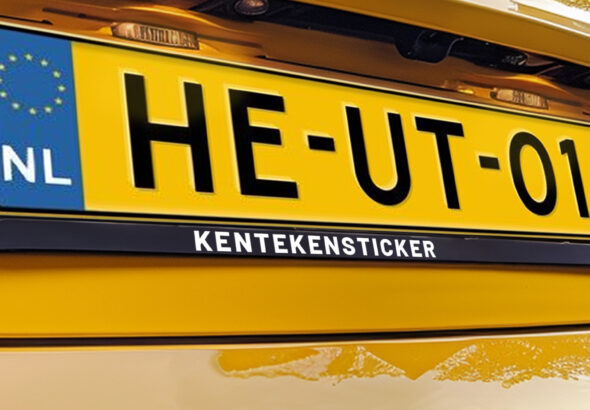 kentekensticker kentekenhouder plaat sticker maken eigen tekst staffelkorting hog eoplage goedkoop
