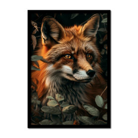 Poster vos in dicht beschut bos inspiratie slaapkamer woonkamer kantoor