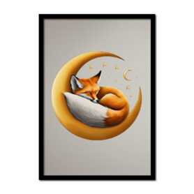 vos-slapend-op-maan-kinderkamer-Posters-woonkamer-slaapkamer-kinderkamer-keuken-ideeen-inspiratie-goedkoop-store