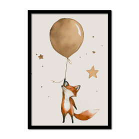 waterverf-vos-ballon-kinderkamer-Posters-woonkamer-slaapkamer-kinderkamer-keuken-ideeen-inspiratie-goedkoop-store