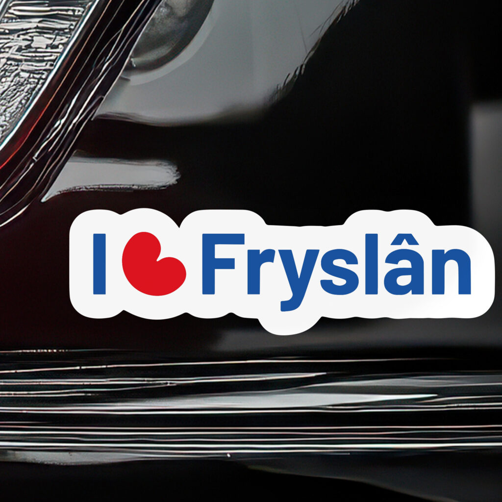 I love fryslan friesland autosticker waar te koop plakkers op auto