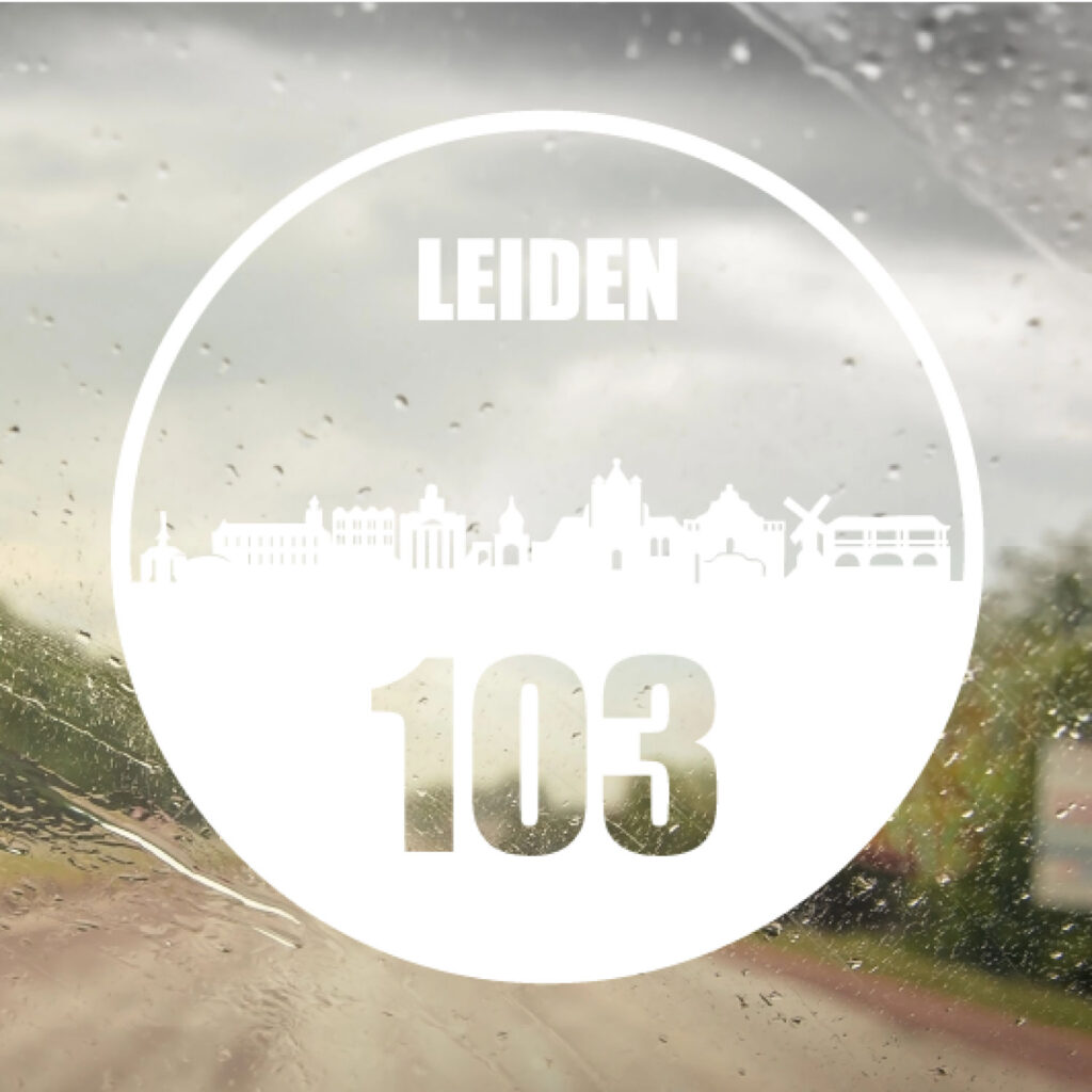 Leiden sticker met eigen huisnummer