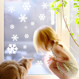 sneeuwvlok-raamstickers mini set