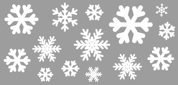 sneeuwvlok-raamstickers-vel mini set