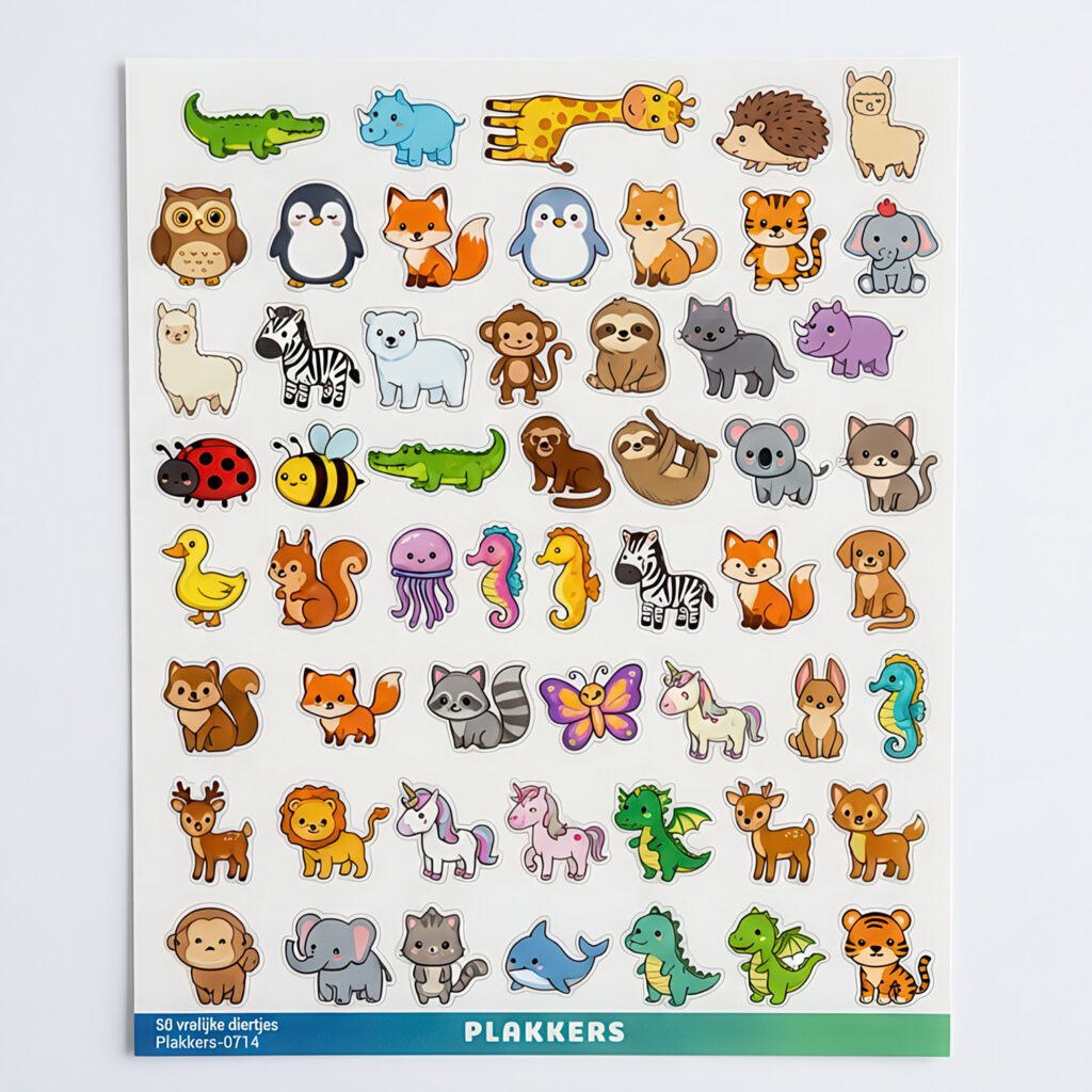 vrolijke diertjes stickers klein kinderen boek journal stickers dagboek