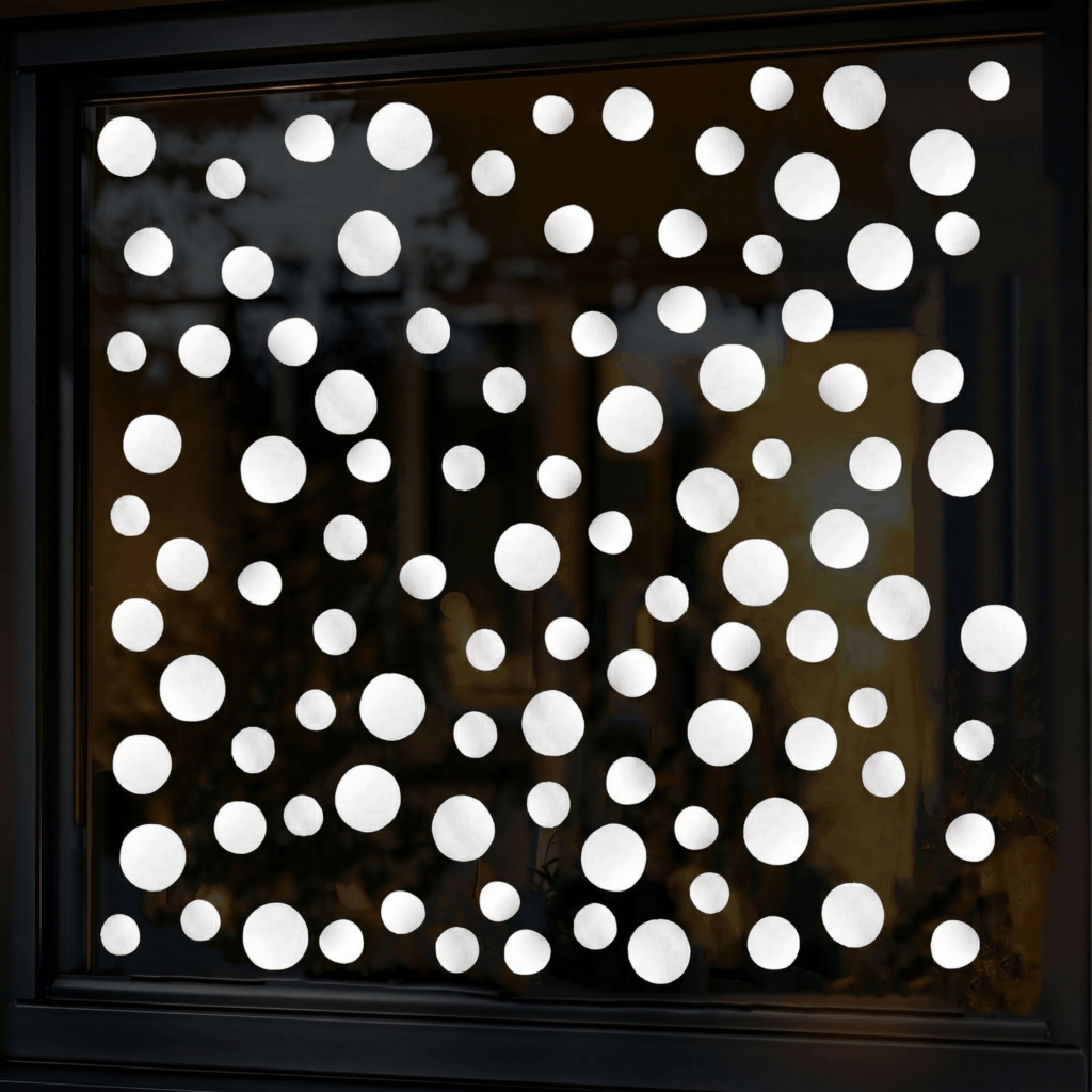 Confetti Raamstickers Carnaval Wit 100 stuks - Herbruikbare Raamdecoratie Carnaval