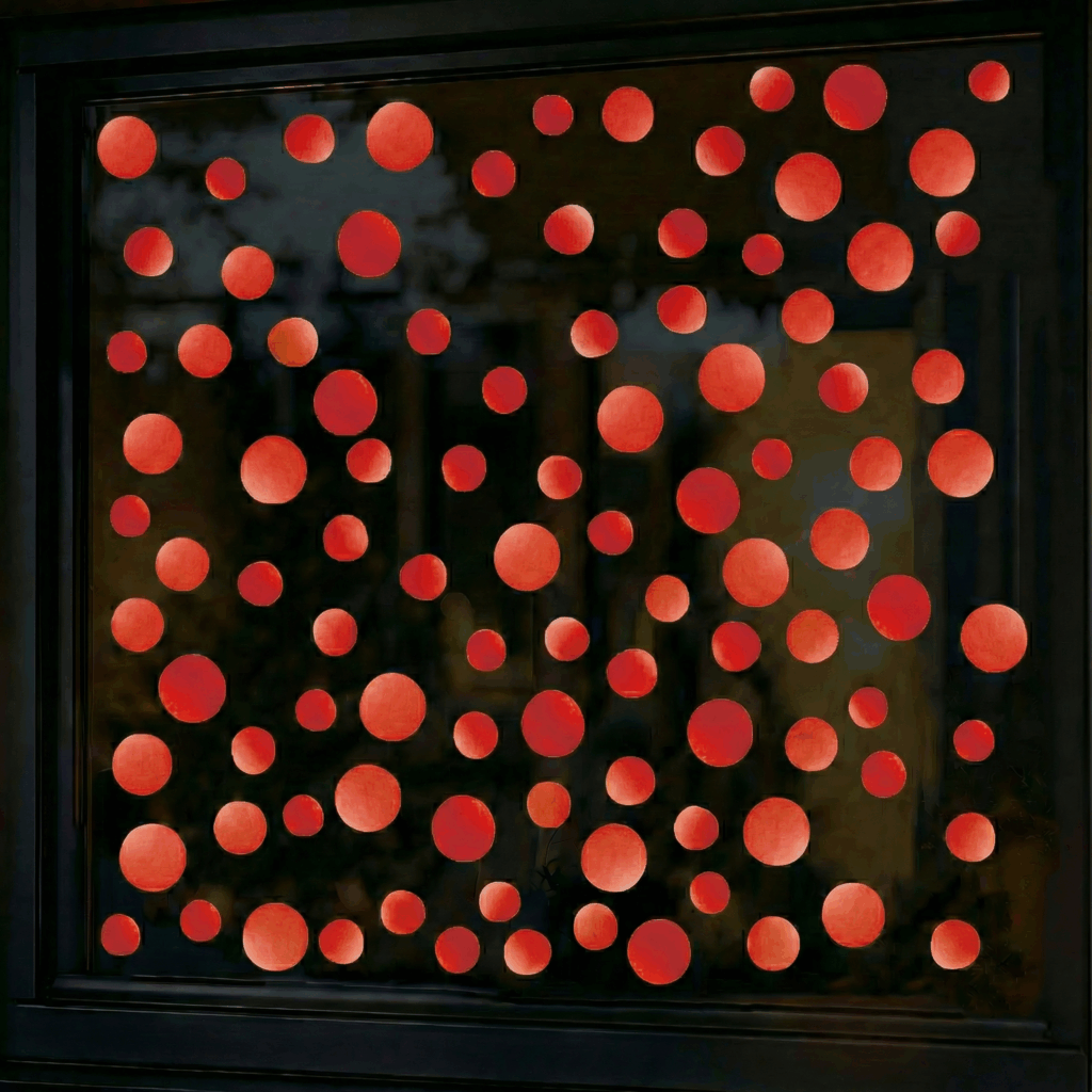 Confetti Raamstickers Carnaval Rood 100 stuks - Herbruikbare Raamdecoratie Carnaval