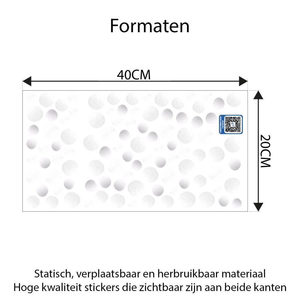 Confetti Raamstickers Carnaval Wit 100 stuks - Herbruikbare Raamdecoratie Carnaval